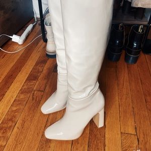 White Patent Leather Boots